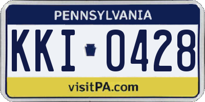 PA license plate KKI0428