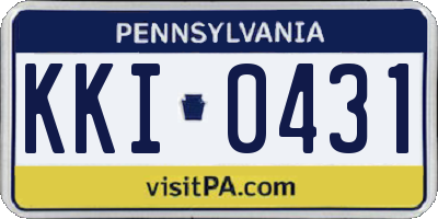 PA license plate KKI0431