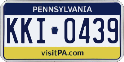 PA license plate KKI0439