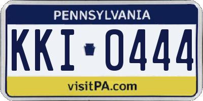 PA license plate KKI0444