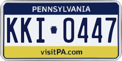 PA license plate KKI0447