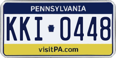 PA license plate KKI0448