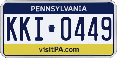 PA license plate KKI0449