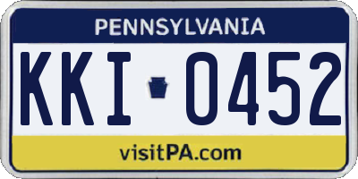 PA license plate KKI0452