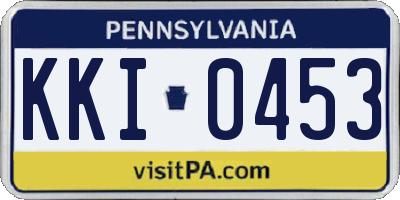 PA license plate KKI0453