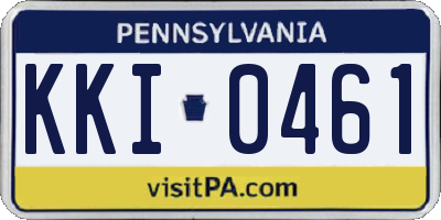 PA license plate KKI0461