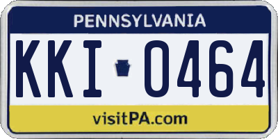 PA license plate KKI0464