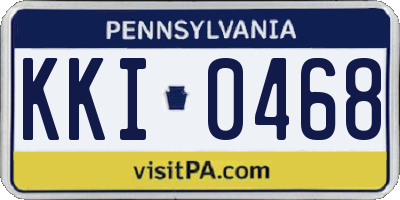 PA license plate KKI0468