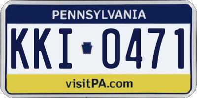 PA license plate KKI0471
