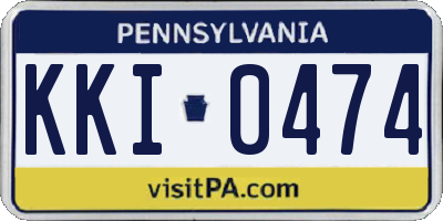 PA license plate KKI0474