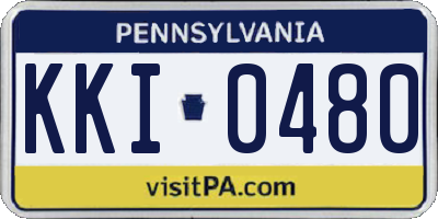 PA license plate KKI0480
