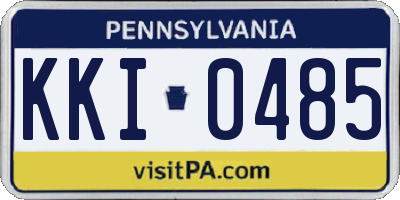 PA license plate KKI0485