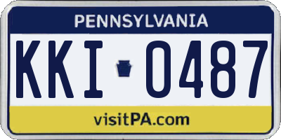 PA license plate KKI0487
