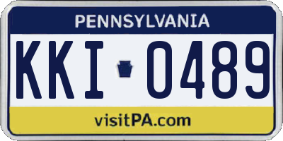 PA license plate KKI0489