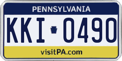PA license plate KKI0490