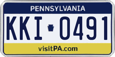 PA license plate KKI0491