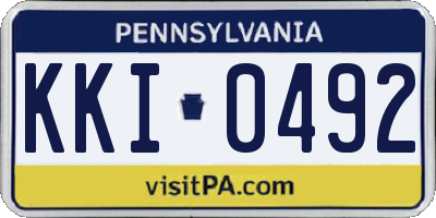 PA license plate KKI0492