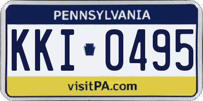 PA license plate KKI0495