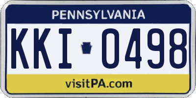 PA license plate KKI0498