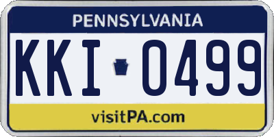 PA license plate KKI0499