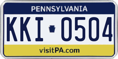 PA license plate KKI0504
