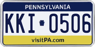 PA license plate KKI0506