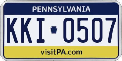 PA license plate KKI0507