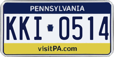 PA license plate KKI0514