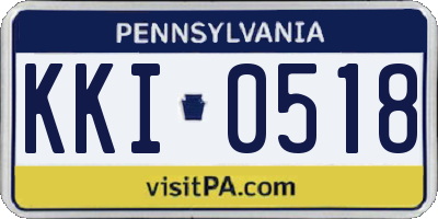 PA license plate KKI0518