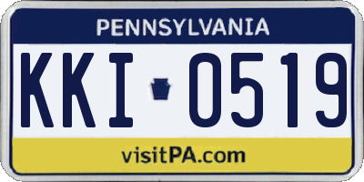 PA license plate KKI0519