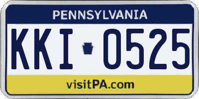 PA license plate KKI0525