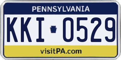 PA license plate KKI0529