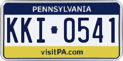 PA license plate KKI0541
