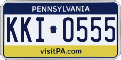 PA license plate KKI0555