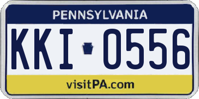 PA license plate KKI0556