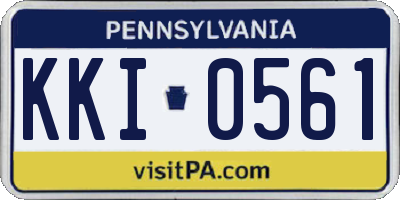 PA license plate KKI0561