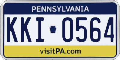 PA license plate KKI0564