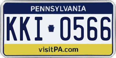 PA license plate KKI0566