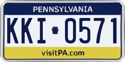 PA license plate KKI0571
