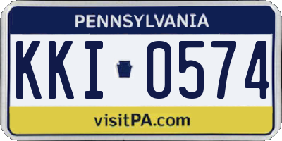PA license plate KKI0574
