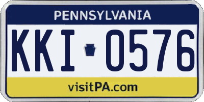 PA license plate KKI0576