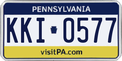 PA license plate KKI0577
