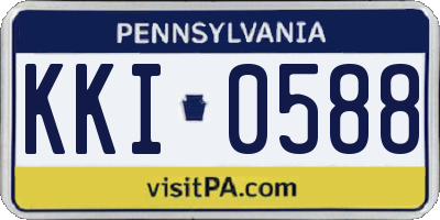 PA license plate KKI0588