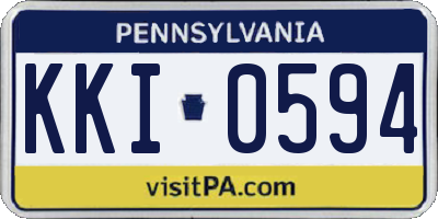 PA license plate KKI0594