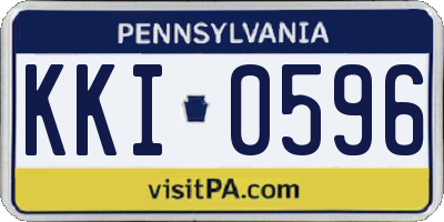 PA license plate KKI0596