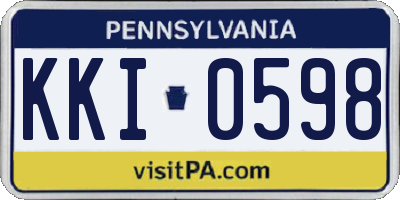 PA license plate KKI0598