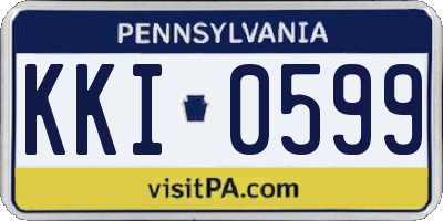 PA license plate KKI0599