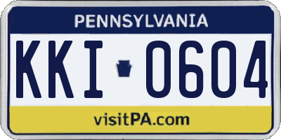 PA license plate KKI0604