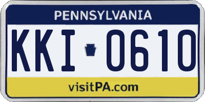 PA license plate KKI0610