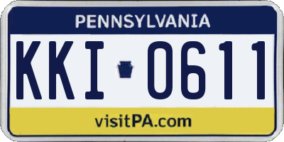 PA license plate KKI0611
